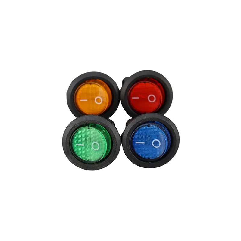 20mm KCD1 Led Switch 20A 12V Light Power Switch Car Button Lights ON/OFF 3pin Round Rocker Switch