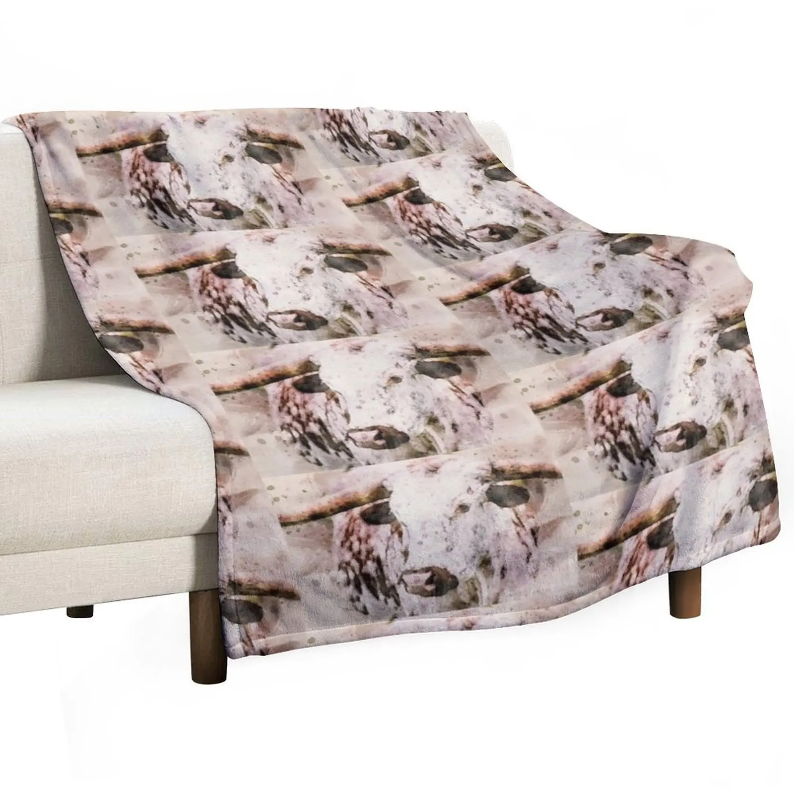 

Texas longhorn cattle Throw Blanket Blankets Sofas Of Decoration warm for winter Sleeping Bag Moving Blankets