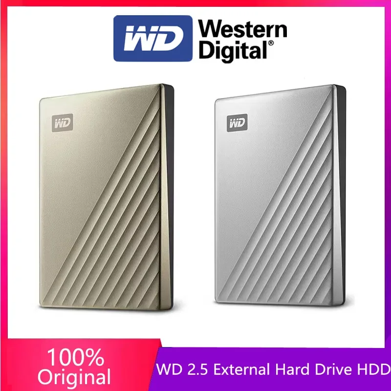 Western Digital WD 1TB 2TB 4TB My Passport Ultra Portable External Hard Drive 2.5" Hard DisK HDD USB-C USB 3.1 Compatible for PC