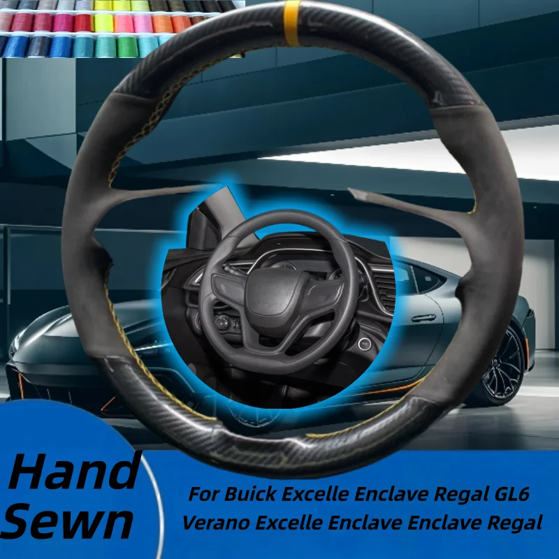 

Hand-Sewn Genuine Leather Car Steering Wheel Cover For Buick Excelle Enclave Regal GL6 Verano Excelle Enclave Enclave Regal