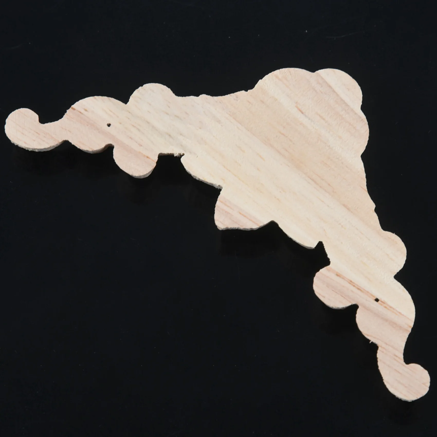ABGH-16Pcs 8 X 8Cm Wood Carved Corner Onlay Applique Door Cabinet Rose Unpainted European Style