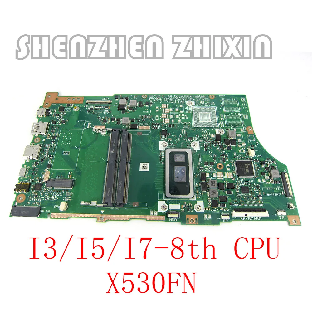 For ASUS VivoBook S15 X530FN X530F X530FF S5300F Laptop Motherboard I3-8145U I5-8265U I7-8565U X530FN Mainboard full test