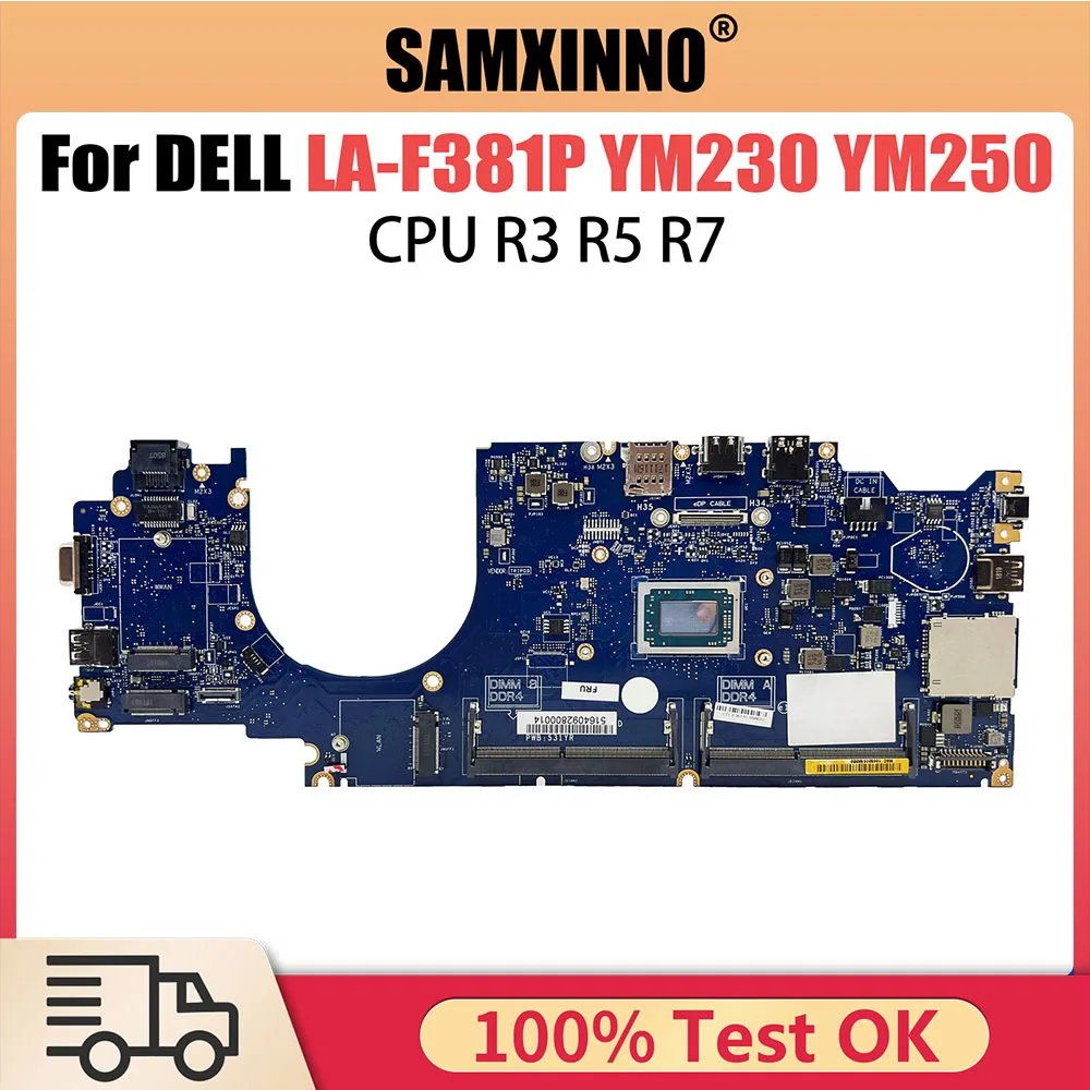 

LA-F381P Laptop Motherboard For Dell Latitude 5495 YM230 YM250 07CT81 09GYDK 0WF17X 07TFN1 Mainboard CPU R3 R5 R7