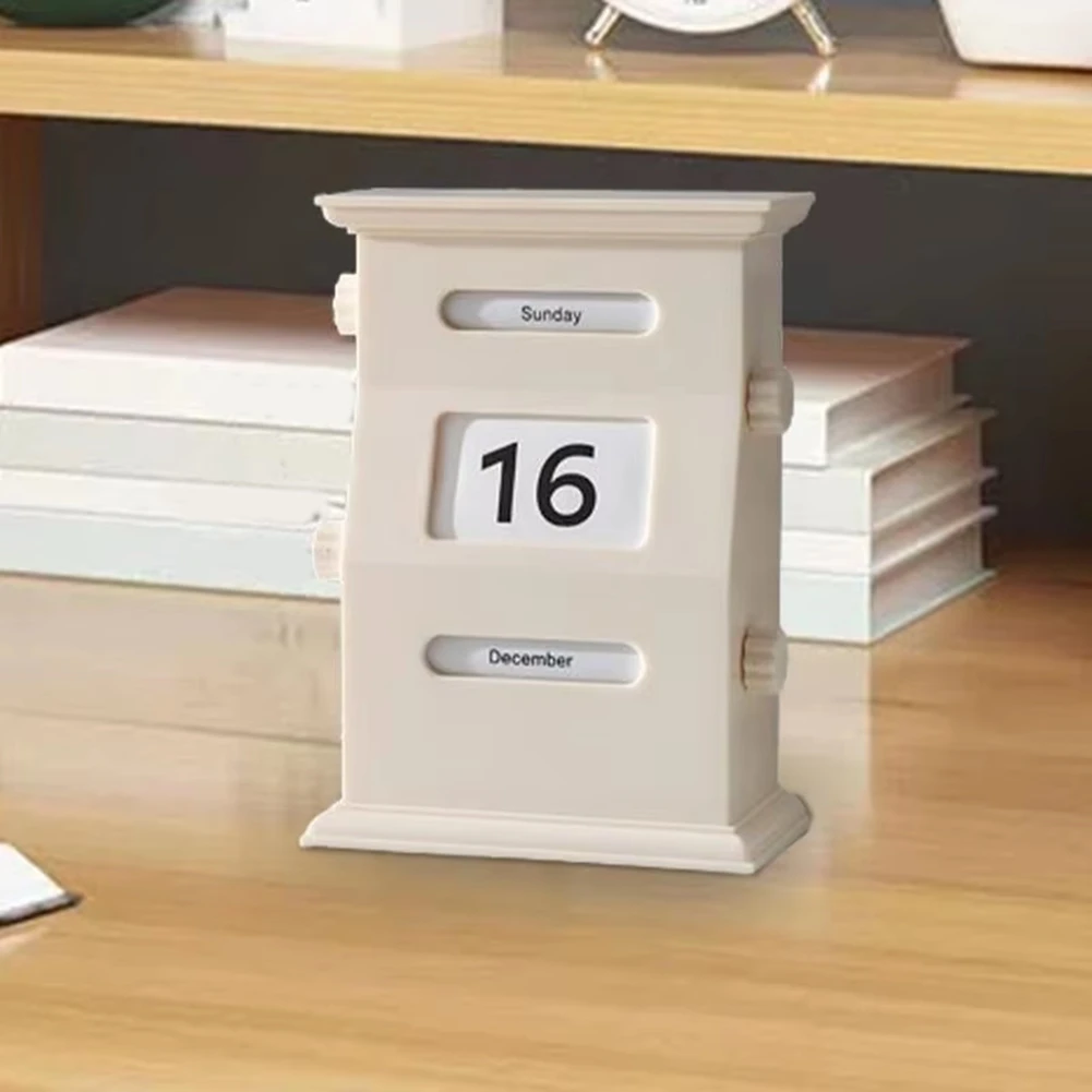 Vendita calda Calendario da tavolo Calendario retrò Blocchi Visualizzazione della data della scrivania Decorazioni da scrivania Decorazioni per il desktop Blocchi di data Verde