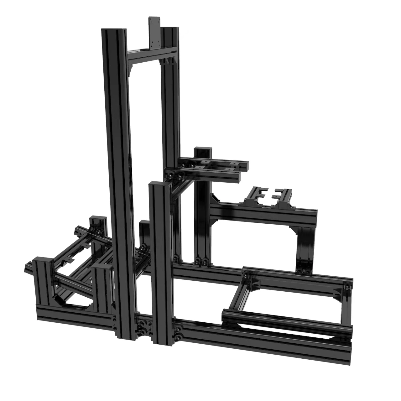 4080 Sim Racing Rig Car Game Rig Sim Racing Cockpit Driving Simulator Cockpit Kit Black 4080 Aluminium Sim Rig Frames