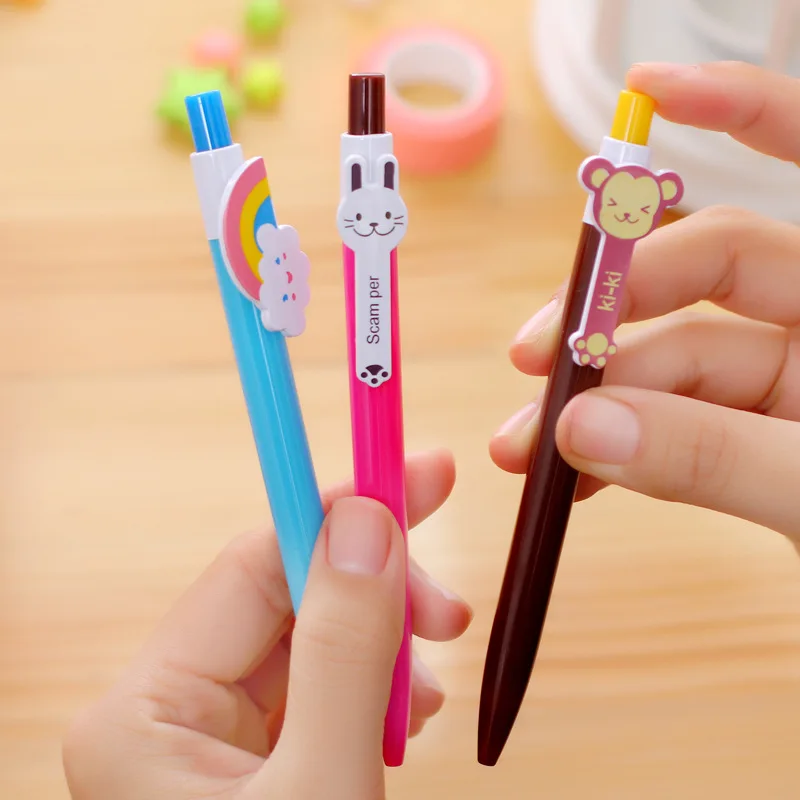 

Wholesale Cute Cartoon Colorful Rainbow Ballpoint Pen Korean Creative Stationery Wholesale Student Candy Ballpoint Pen