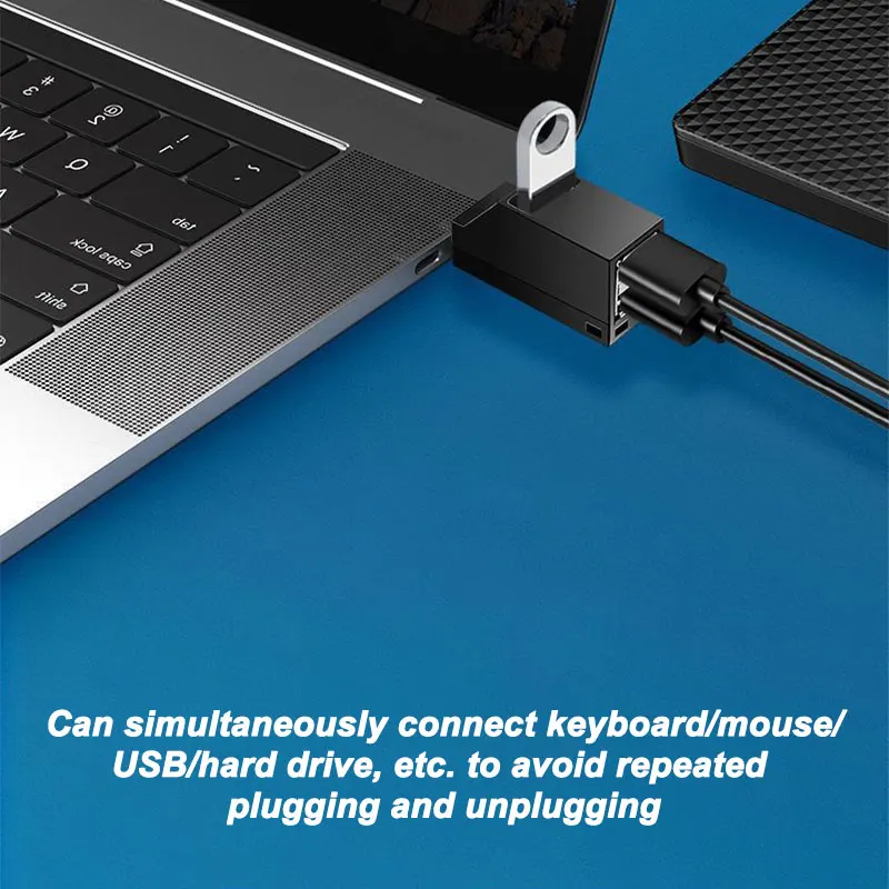 USB 3.0 HUB Adapter Extender Mini Splitter Box 1 to 3 Ports High Speed USB 2.0 For PC Laptop U Disk Card Reader