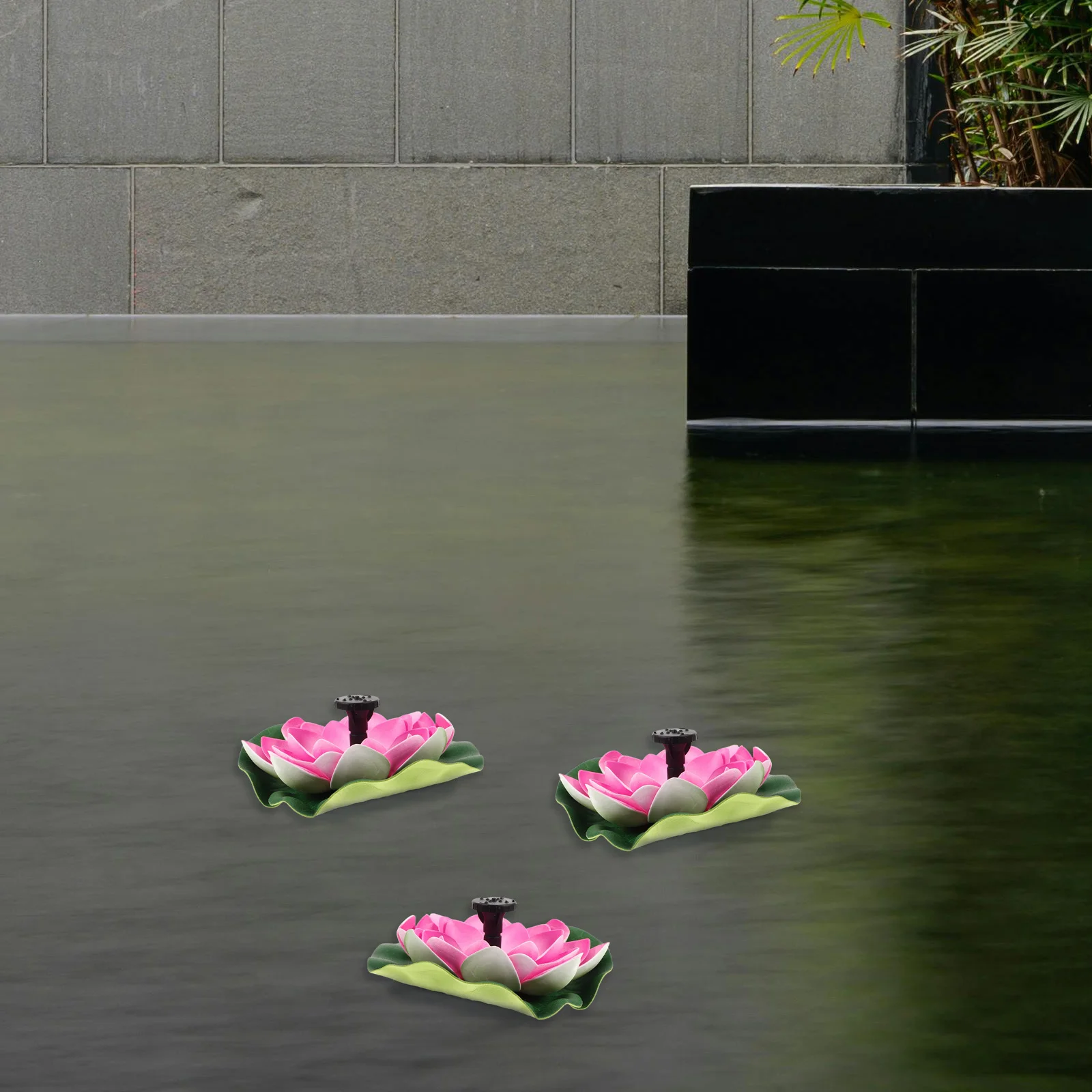 

1Set Multifunctional Lotus-Shaped Bird Bath Fountain Outdoor Water Garden Decor Floating Pool Landscape Accessory