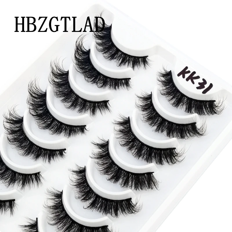 HBZGTLAD Russische Streifenwimpern, 10 Paar, 3D-Nerzwimpern, natürliche Wimpern, dramatische falsche Wimpern, Großhandel, Wimpernverlängerung – Detail 6