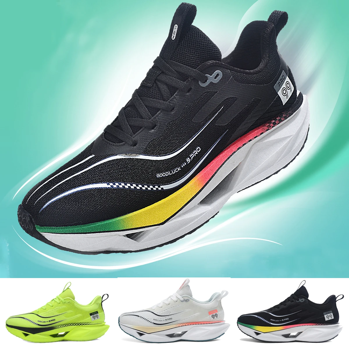 

Full-Length Real Carbon Plate Racing Running Shoes for Men and WomenYouth Running Ultra-Light Shock-Absorbing Rebound Sports Sho