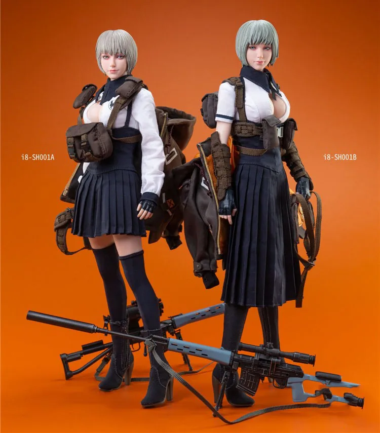 I8toys 1/6女性の兵士のコート,軍服,戦術的な戦術的なジャケット,12インチのアクションフィギュアのおもちゃのためのマルチポケットジャケット