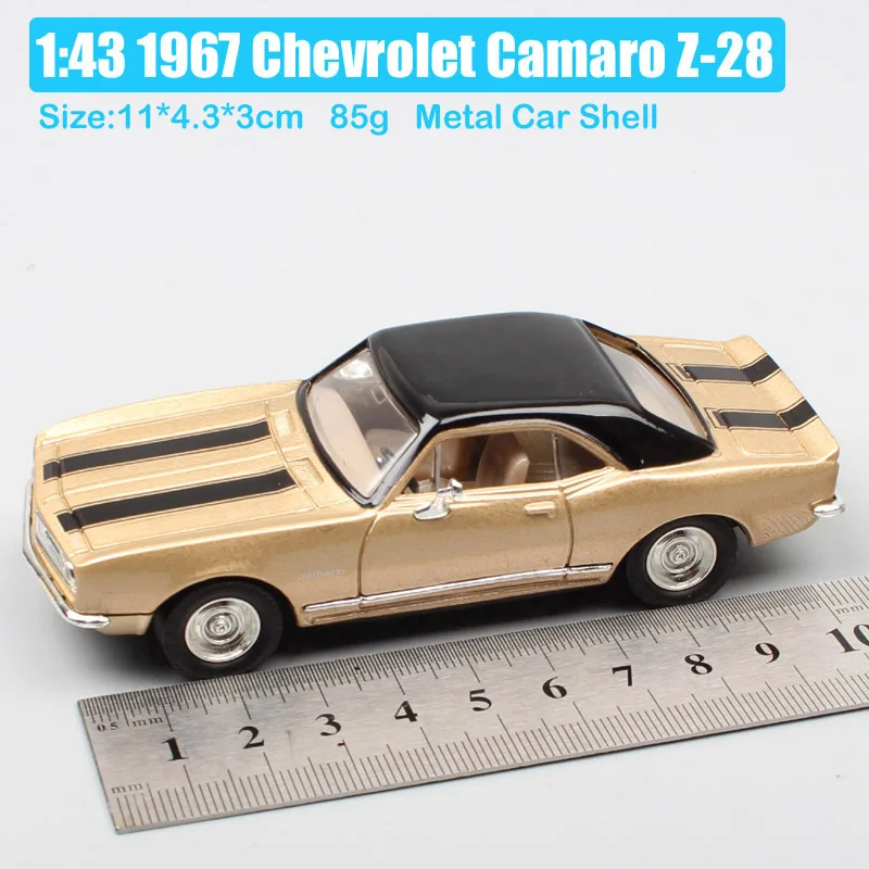 Road Signature 1/43 Scale Classic 1967 Chevrolet Camaro Z28 Diecast Metal Toy Vehicles Chevy Muscle Car Model Miniatures Yatming