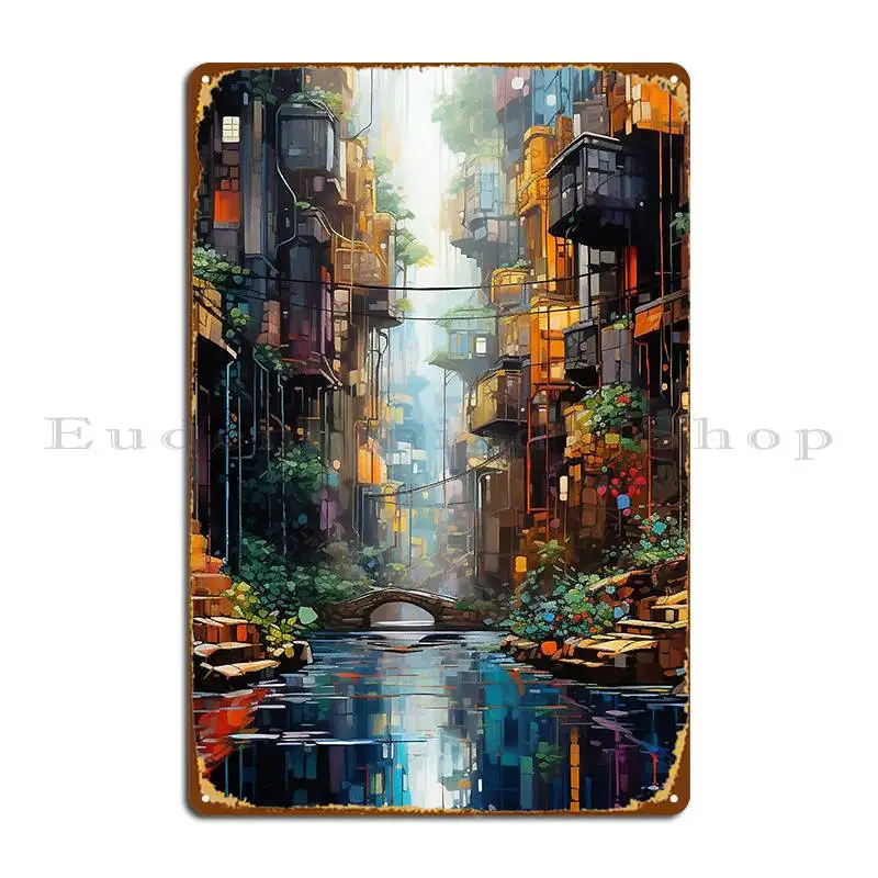 Urban Dreamland Graffiti Meets Nature S Serenity 1 Metal Plaque Poster Printed Cinema Cave Garage Rusty Tin Sign Poster