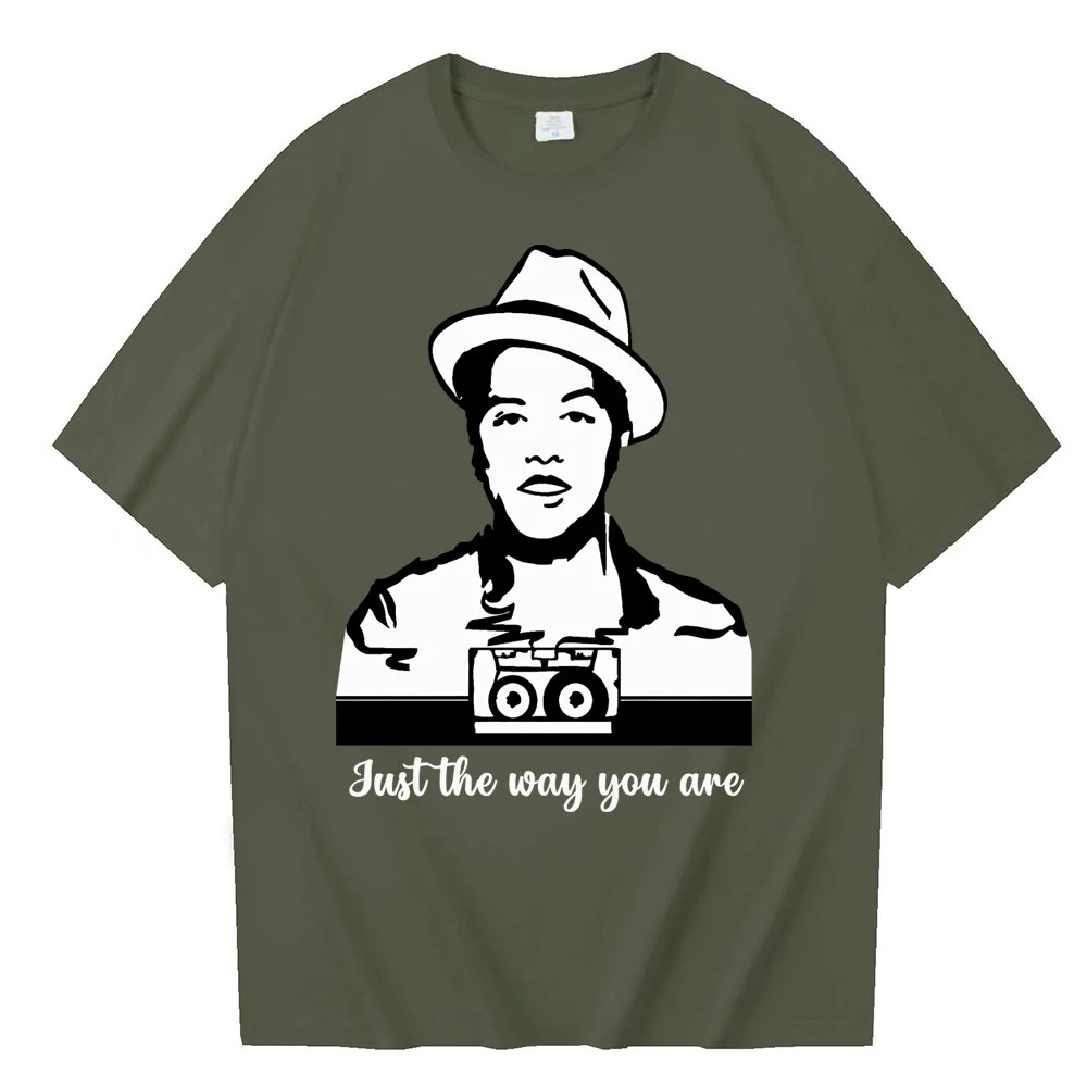Bruno Mars Just the Way You Are T-shirt Man Woman Harajuku Short Sleeve O-neck Casual Shirt Gift
