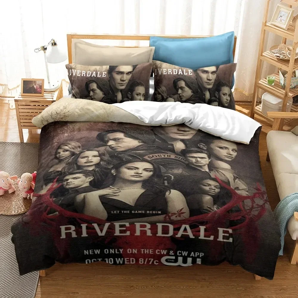 

Lisabridal South Side Serpents Riverdale TV Bedding Set Boys Girls Twin Queen Size Duvet Cover Pillowcase Bed Boys Adult Fashion