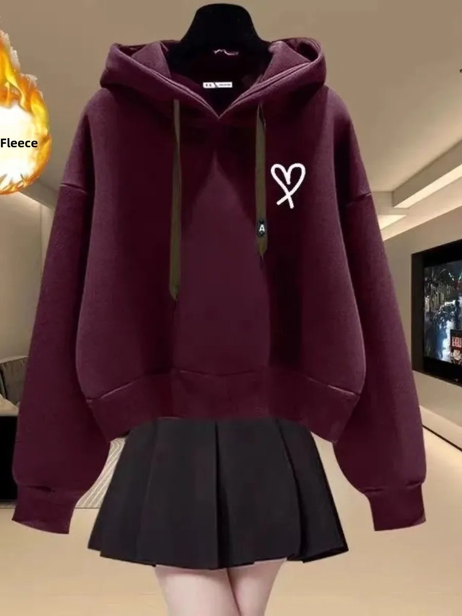 sudadera-con-capucha-para-mujer-forro-polar-grueso-holgada-corta-conjunto-de-dos-piezas-estilo-coreano-otono-invierno