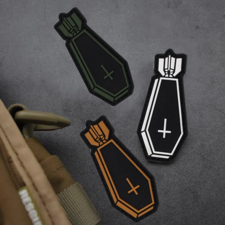 

EOD PVC Tactical Patches Hook and Loop Missile Morale Badge Outdoor Sports Backpack Cloth Sticker Military Armband Emblem