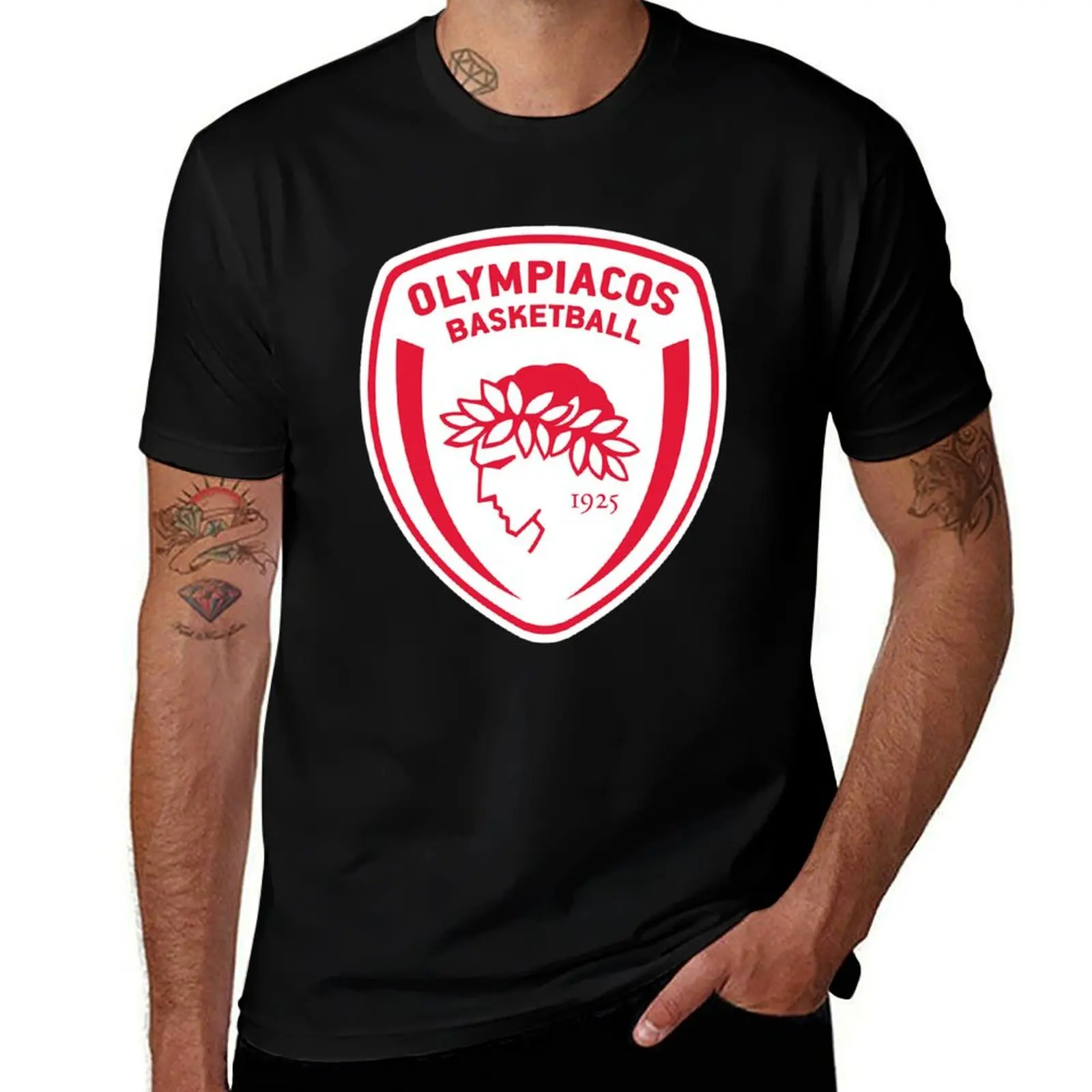 

olympiacos T-Shirt T-shirts man fashion shirts Funny t-shirt valentines clothes oversized t shirt men