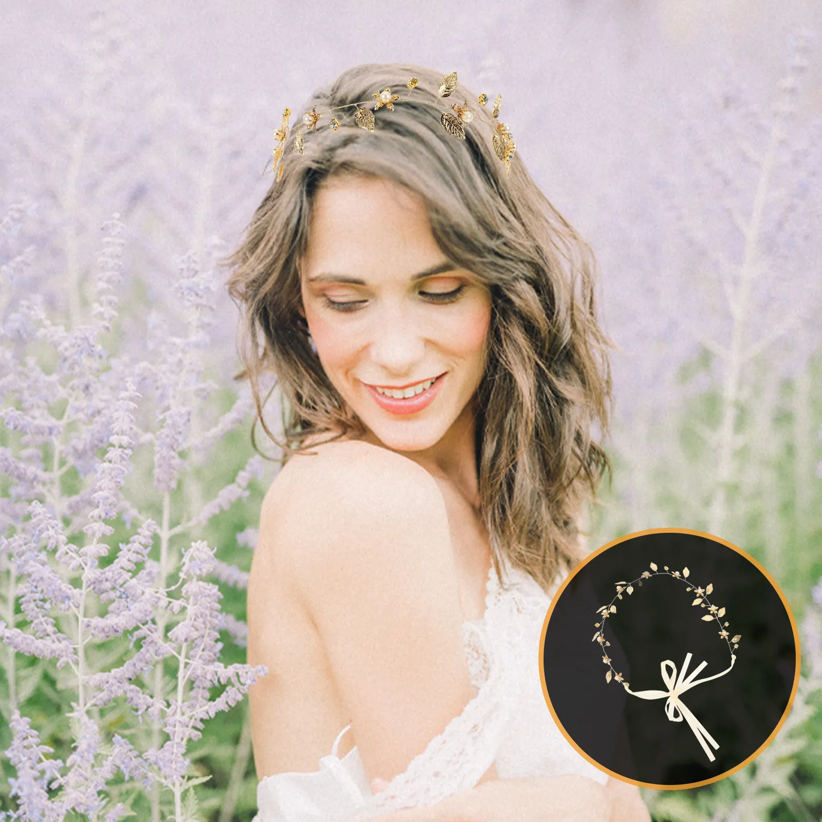 Crystal Leaves Headdress for Bride Wedding Wreath Bridal Headband Leaf Crown Hair Band Romantic Elegant Costume Party Photo Prop