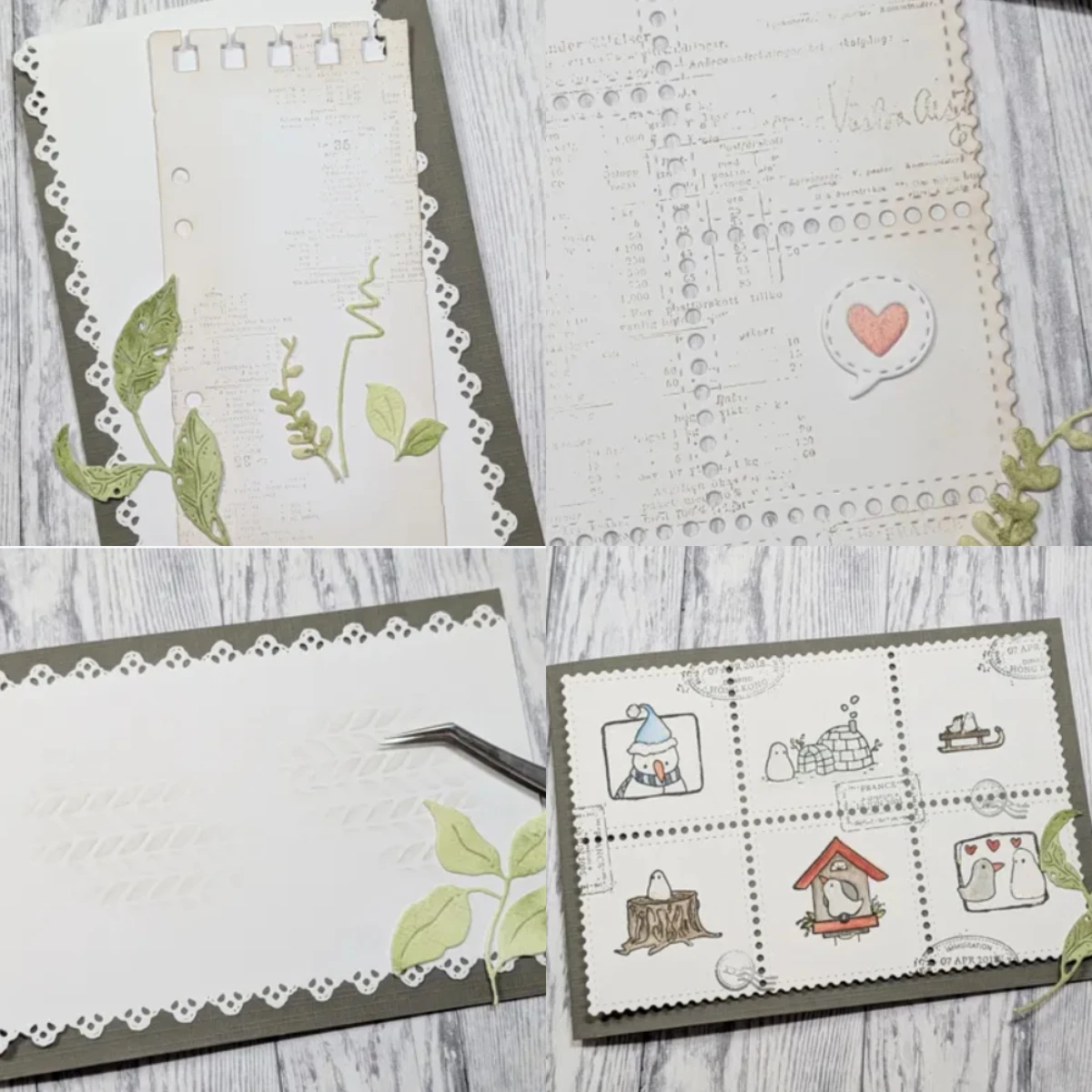 

Branch and Folders For Craft Embossing Make Paper Greeting Card Making Template DIY Handmade