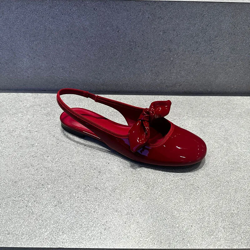 

New Women's Shoes Exquisite French Flat Bottom Sandals for Woman Fashion Round Head Casual Shoes Designer Shoes Sandalias Mujer