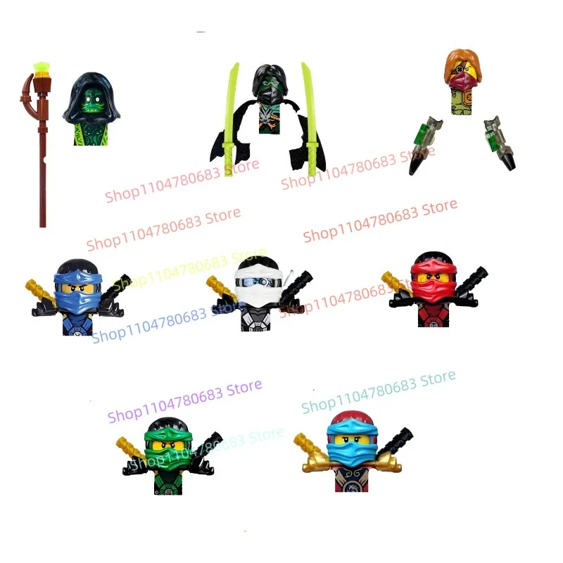 

MOC сезон 5, элемент, мастер-призрак, ниндзя, строительный блок, мини-кукла в сборе, модель, украшения, аниме, ТВ-игрушки, подарочная коллекция