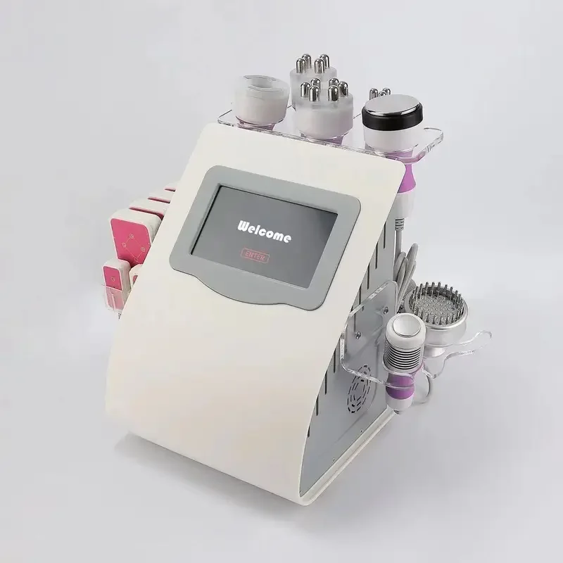 آلة العلاج بالفراغ 9 في 1 بالموجات فوق الصوتية 40K - شفط الجسم التخسيس مع العناية بالبشرة مكركرنت لرفع الوجه