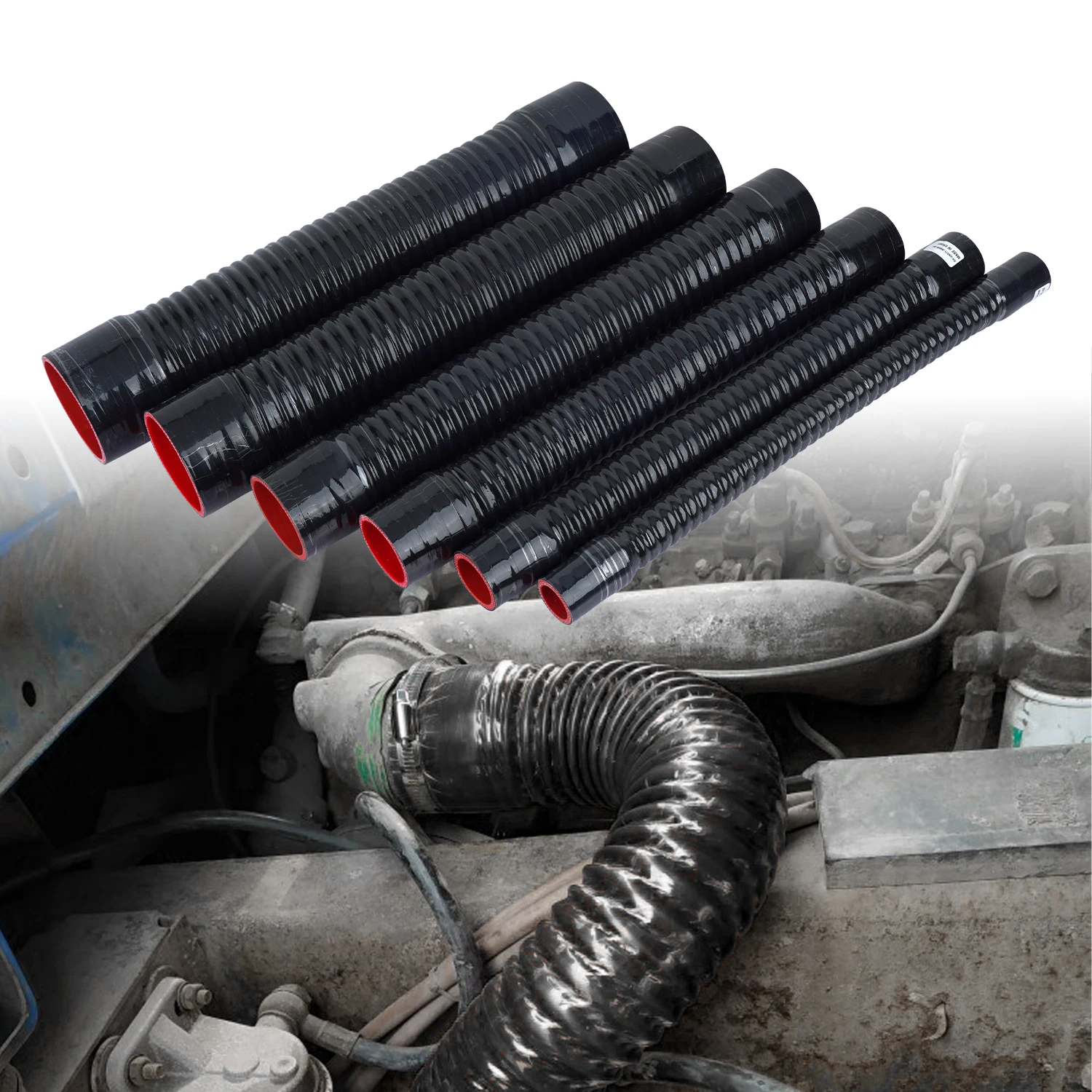 R-EP Silicone Flexible Hose ID 28 30 32 34mm for Water Radiator Tube for Air Intake High Pressure Rubber Joiner Pipe