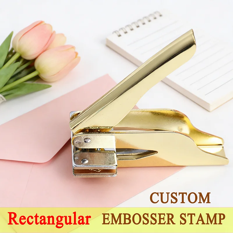 Custom Book Embosser Stamp Personalized Logo Design Clips Initial Letter Custom Text for DIY Book Wedding Envelope Decor Card