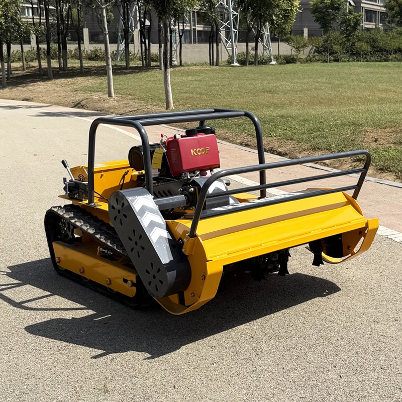 

Customized Flail mower Track design for remote-controlled mowers for steep slopes dense vegtation lawn mower