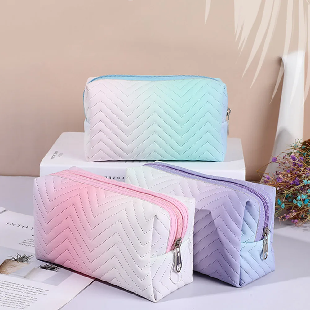 

Gradient Color Makeup Bag Women Travel Cosmetic Bag Washing Pouch