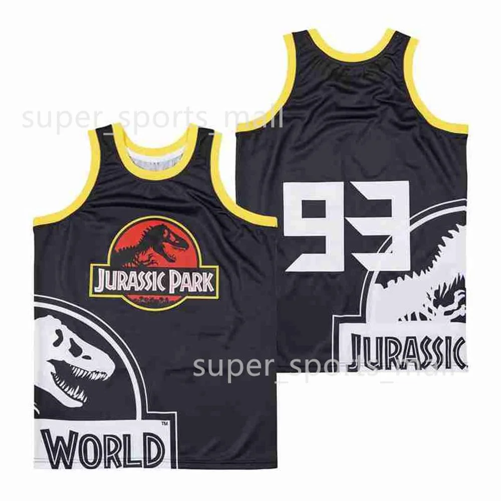 Men Jurassic Park 93 Number Basketball Jersey Sleeveless Tank Top Print Vest Casual Sports Loose Training Shirt Family Matching