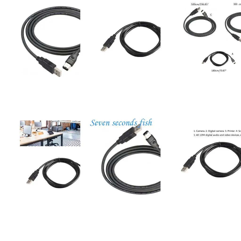 

L74B Compatible USB to IEEE 1394 6 Pin Sound Card Connection Cable, 1.8m/3/4.5m