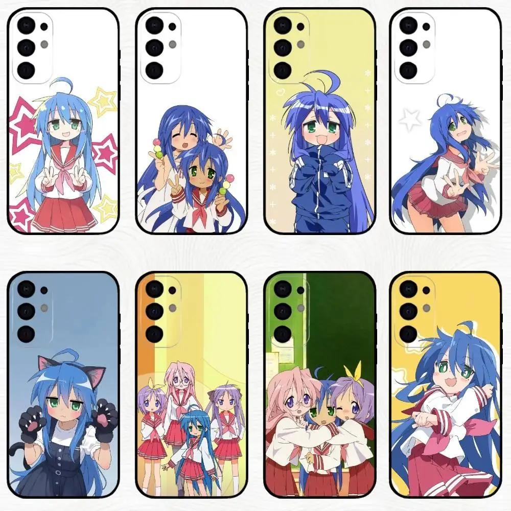 

K-Konata Izumi L-Lucky S-Star Phone Case For Samsung S25,S24,S23,S22,S21,S20,Plus,Fe,Lite,Others Black Cover