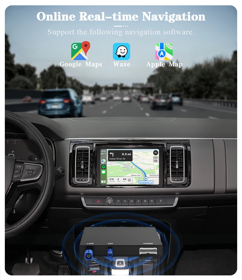 AUTOTOP Drahtlose CarPlay Android Auto Interface für Peugeot Citroen DS SMEG MRN 208 508 3008 5008 C4 C5 C8 DS3 DS4 DS5 Airplay – Detail 10