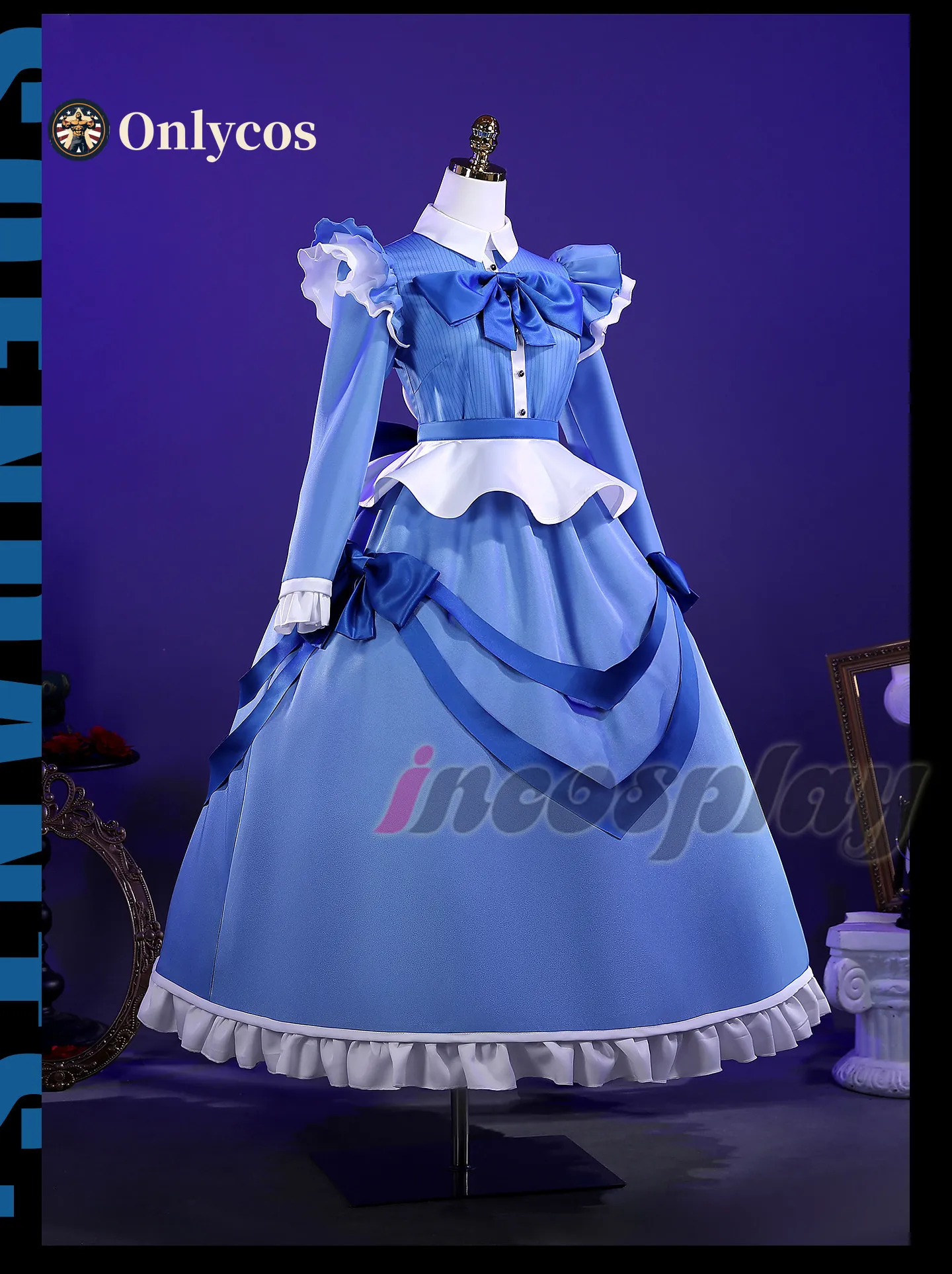 Poppy Cosplay-Kostüm, Anime-Rollenspiel, Damen, elegantes Halloween-Partykleid, Anzug, komplettes Set, COSFun