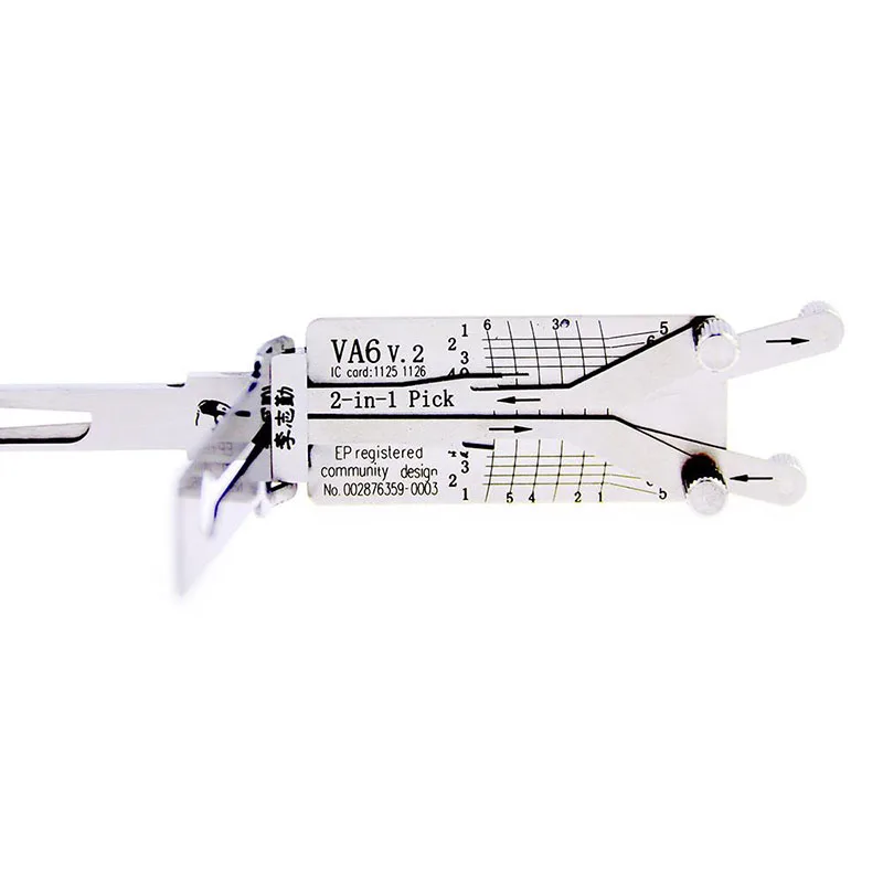 LISHI VA6 V.2 2 in 1 per Renault Citroen Dopo il 2015 Smart Quattro Denti Profondità Auto ock Pick e Decodificatore Chiave Auto Fabbro