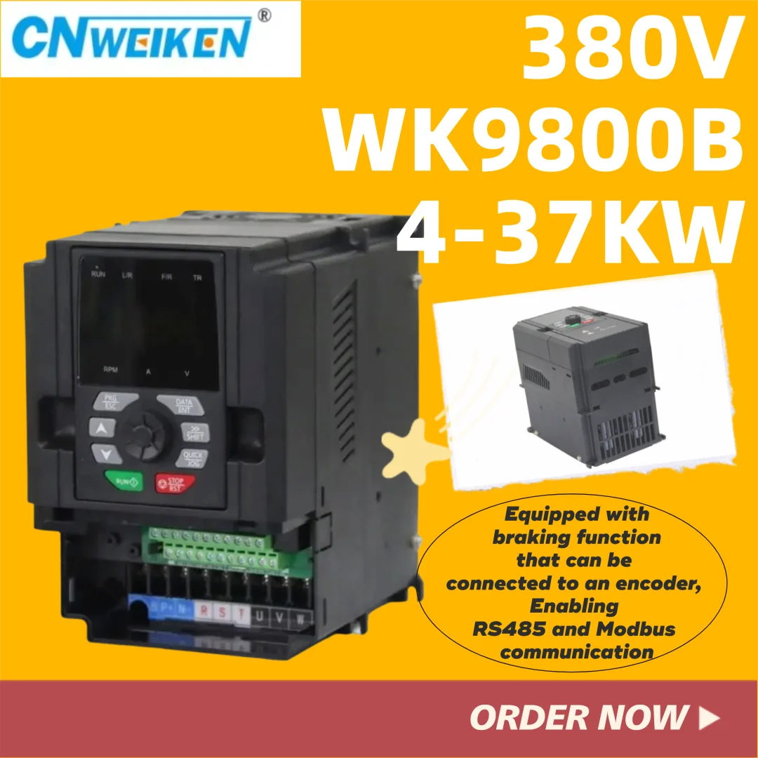 

WK9800B Intelligent Vector Frequency Converter 380V Three Phase 4KW-37KW Industrial VFD Drive for Water Pump Fan Motor