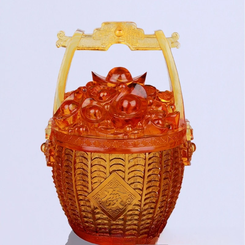 

Glazed bucket ornament, glazed handicrafts, household goods decorative ornament