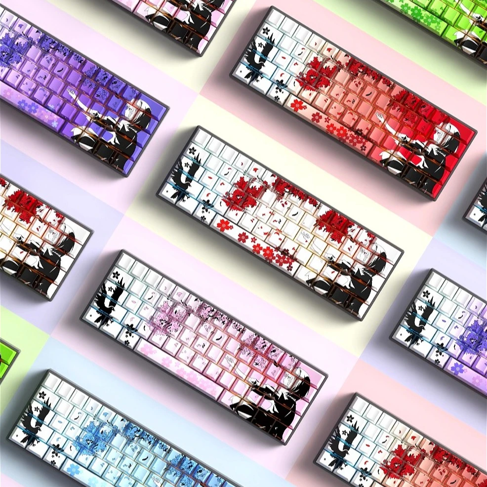 

GEFENSI Machima Keycap PBT Cherry с боковой гравировкой, полупрозрачный брелок для клавиатуры, совместимый с переключателем MX, игровой механический Keyboa