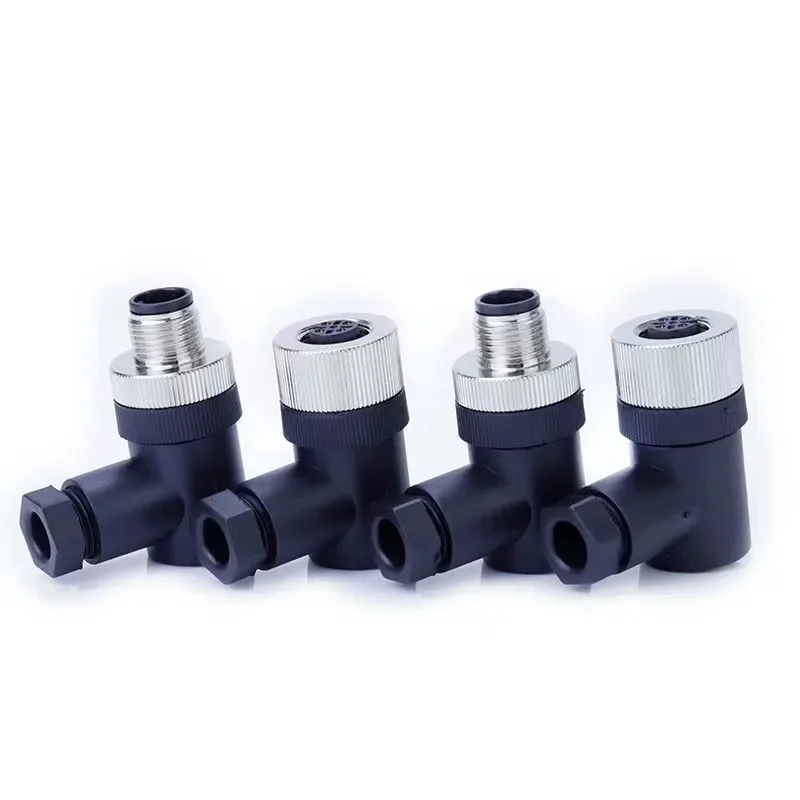 M12 sensor connector waterproof male&female plug screw threaded coupling 3 4 5 8 Pin A type sensor connectors 1PCS