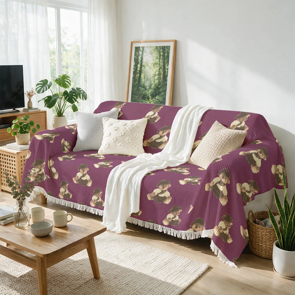 Luxury Botanical Print Throw Blanket Sofa Couch Decor Cozy Fall Autumn Accent Throw Cover for Living Room Bohemian Chic Home Sty