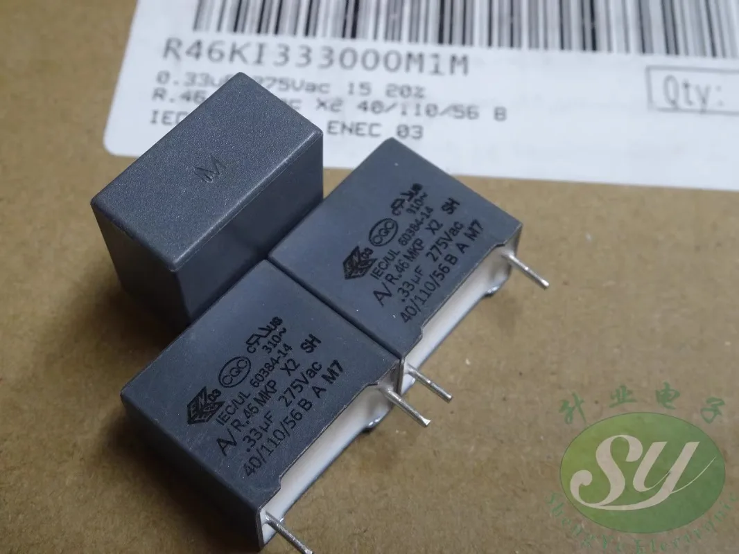 10PCS AV 0.33uf/275VAC 330nf u33 334 New 15mm Film capacitor R46KI333000M1M