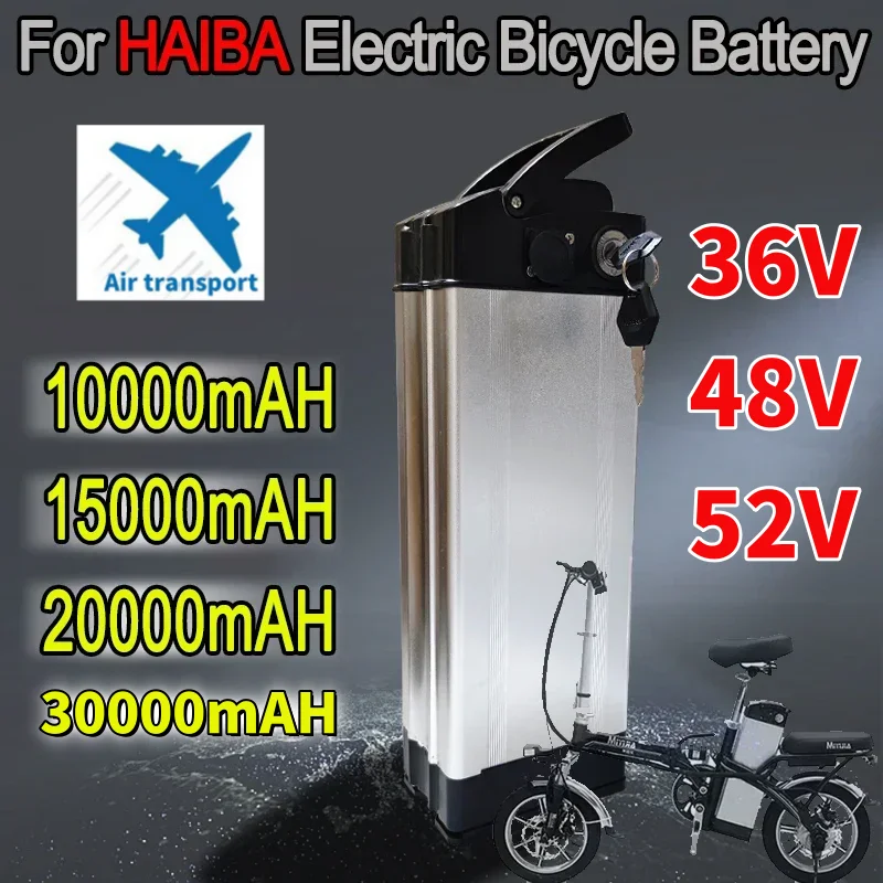 10Ah/20Ah/30Ah 36/48V/52V High quality Original Haiba E-bike battery,500W 750W 1000W High-power 18650 Lithium ion battery pack