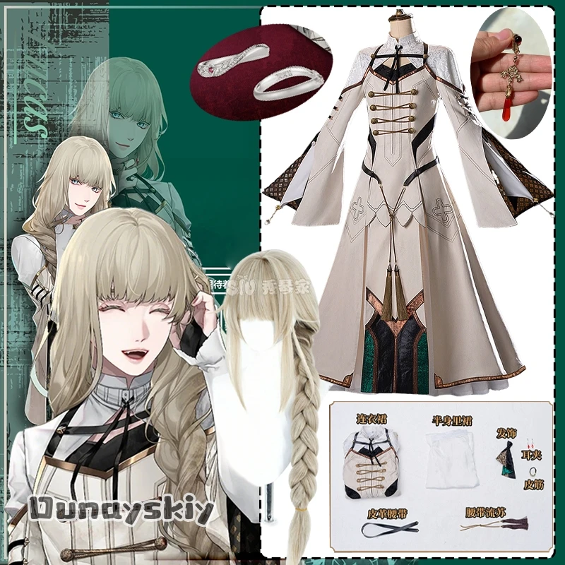 Costume de cosplay Lucus Proust pour femme, robe médiévale longue, uniforme de carnaval, tenue d'anime ErroR:salvation, déguisement d'Halloween