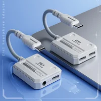 Nuevo Plextone GS1 2 en 1 convertidor de auriculares interfaz tipo C compatible con adaptadores de bendición de sonido estéreo 3D de carga rápida de 60W