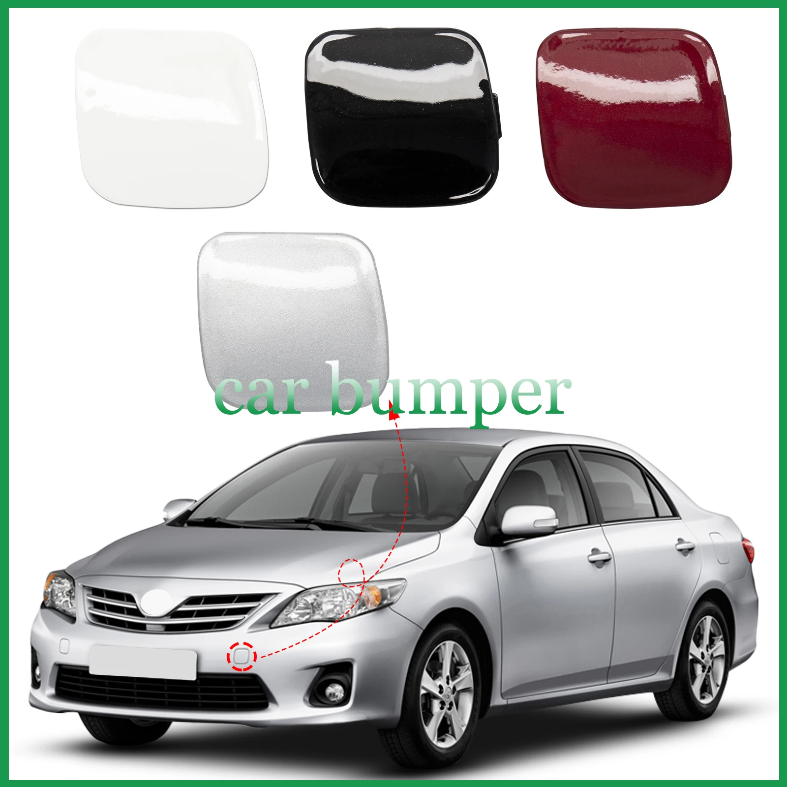 

Front Bumper Tow Hook Cover Cap Towing Eye For Toyota Corolla Accessories 2011 2012 2013 Left Right 52128-02916 52127-02916