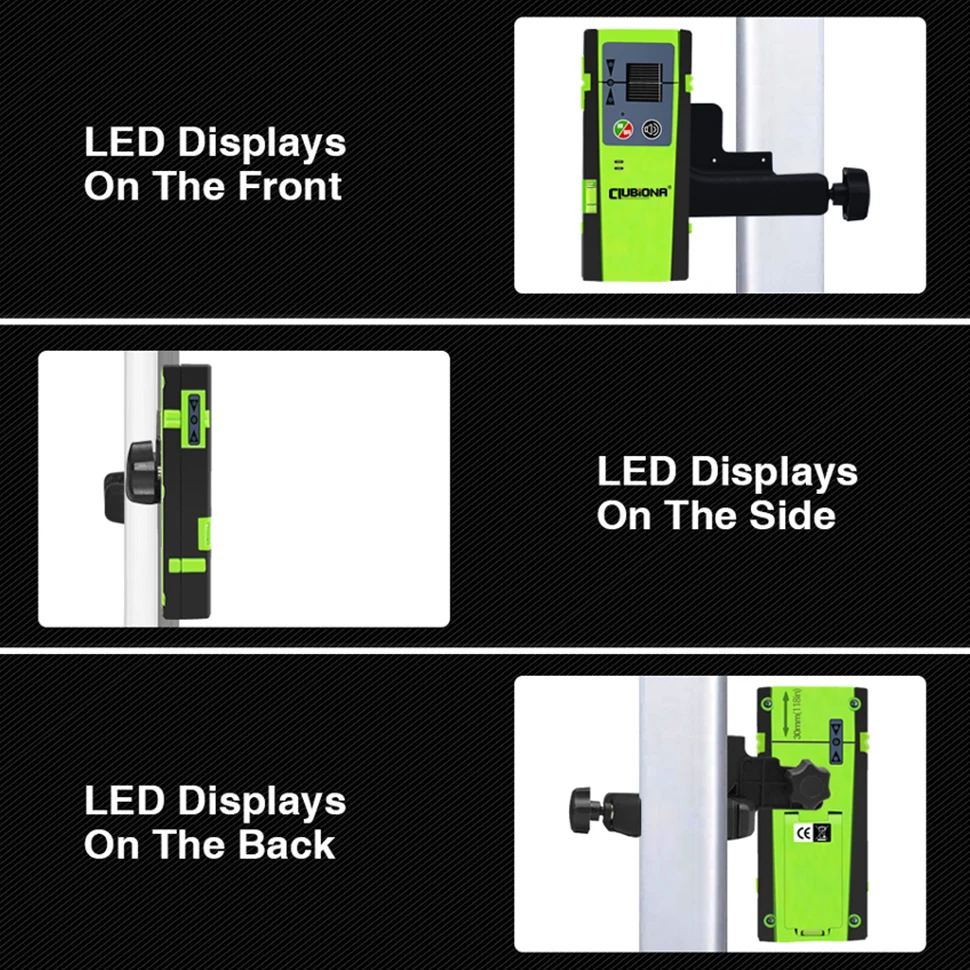 Clubiona 50M Outdoor Pulse Mode Red or Green beam Line Laser Level Vertical And Horizontal Laser Detector or Receiver