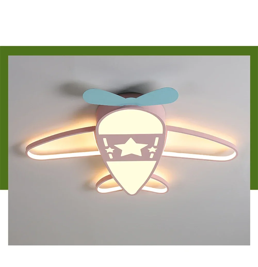Flugzeug Deckenleuchte Cartoon Kinder Deckenleuchte Kreatives Design Led Weiß Lampe Wohnzimmer Esszimmer Baby Kinderzimmer Zimmer Dekor Lampe – Detail 29