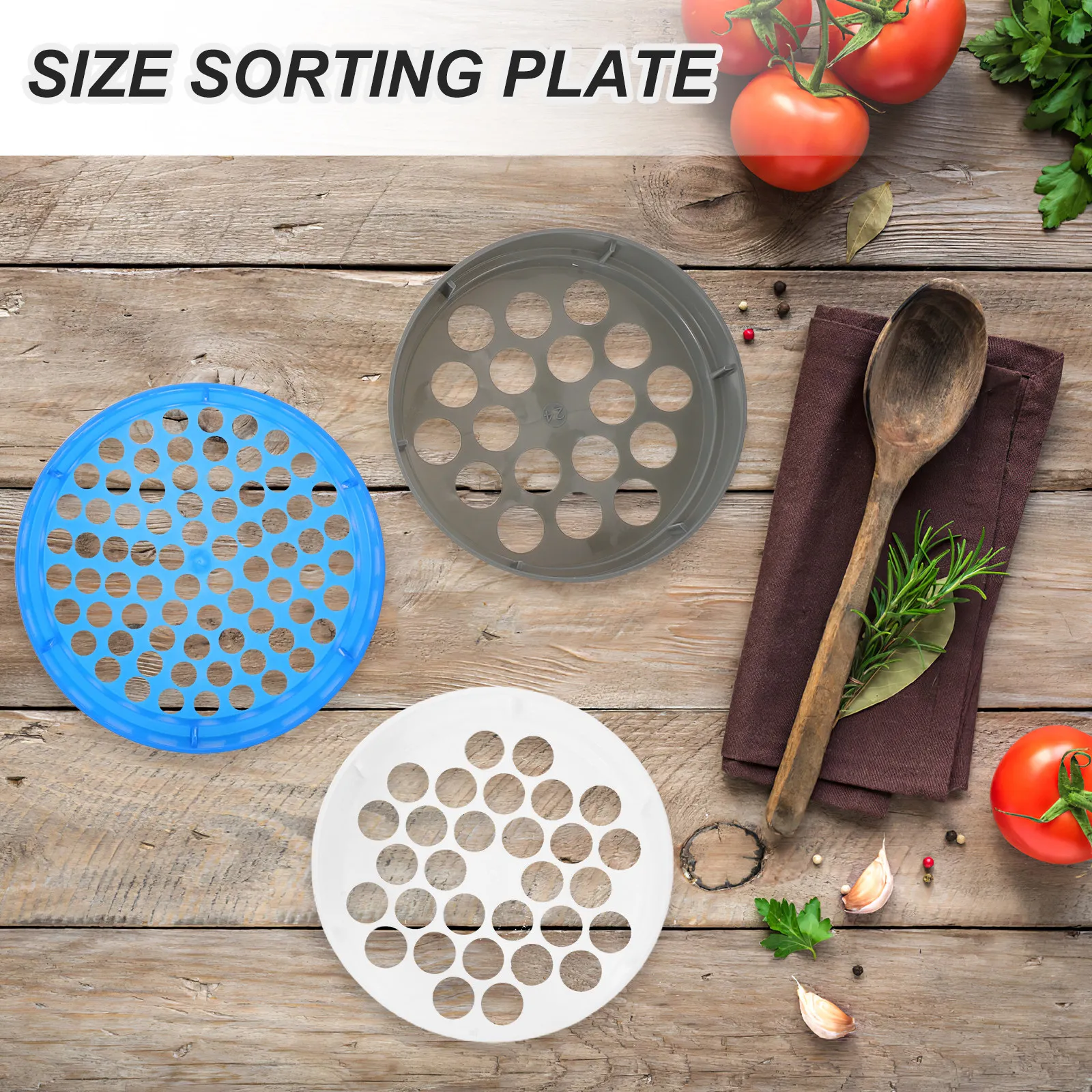 6Pcs Plastic Fruit Grading Ruler Blueberry Measuring Calipers Cherry Diameter Gauge Precision Sorting Board 12 15 18 20 22 24Mm